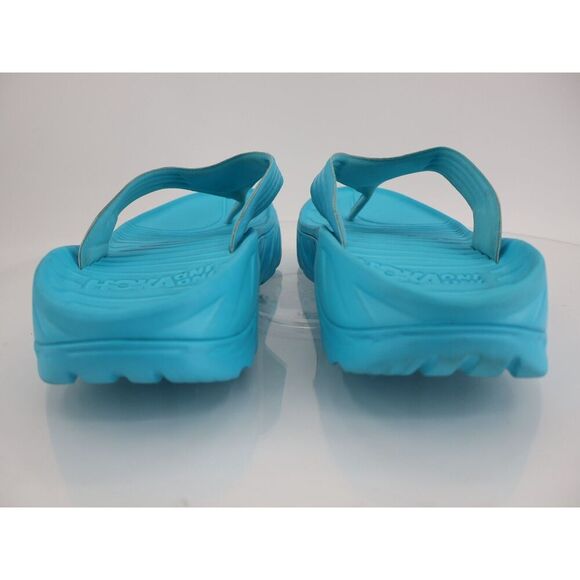 Hoka One One Ora Recovery Slide Mens 12 Blue Rubber Wedge Comfort Thong - Picture 5 of 11